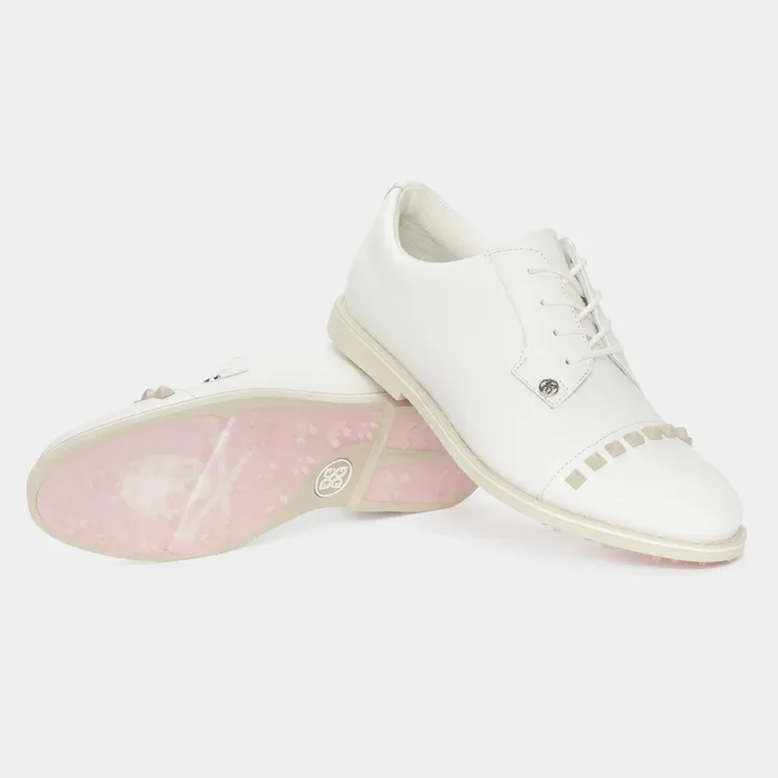 Gallivanter Leather Stud Cap Toe Golf Shoe Stone Women GFORE Golf Shoes