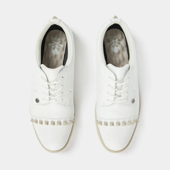 Gallivanter Leather Stud Cap Toe Golf Shoe Stone Women GFORE Golf Shoes