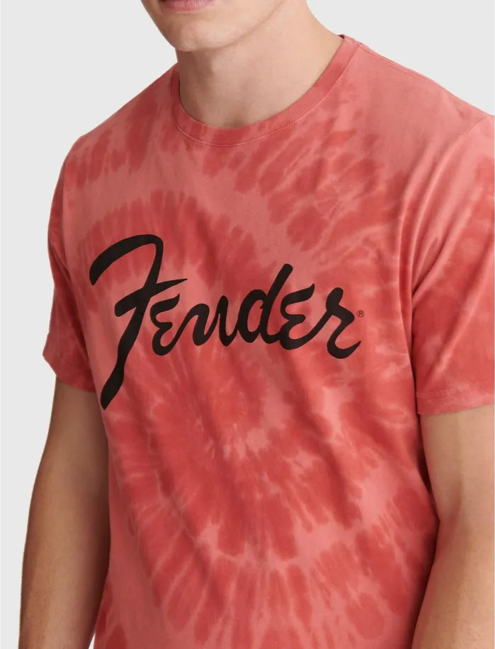 Graphic Tees Men Lucky Brand Fender Tie Dye Tee Mineral Red