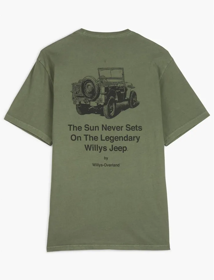 Graphic Tees Men Lucky Brand Jeep Legend Tee Four Leaf Clover