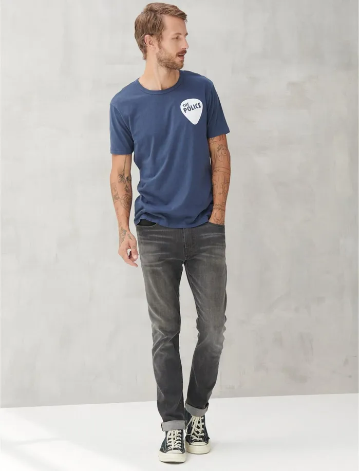 Graphic Tees Men Lucky Brand The Police Pick Tee American Navy