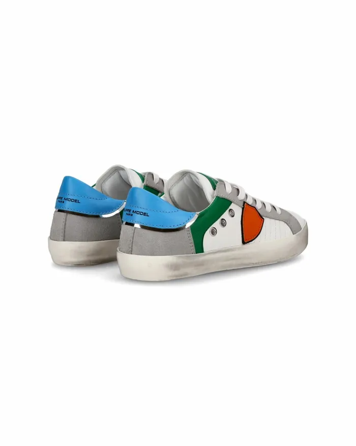 Kids Paris Sneakers Junior039s White Green Shoes Philippe Model Paris Kids Junior 2840