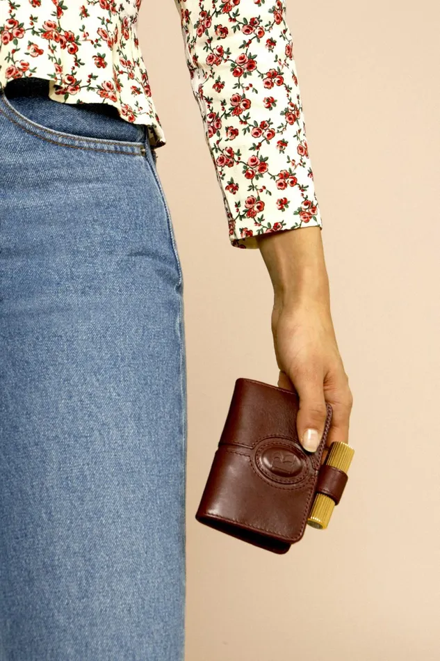 KIKI Wallet Nappa Bordeaux Women Rouje Small Leather Goods
