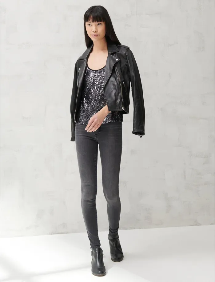 Knit Tops Women Lucky Brand Sequin Tank Lucky Black
