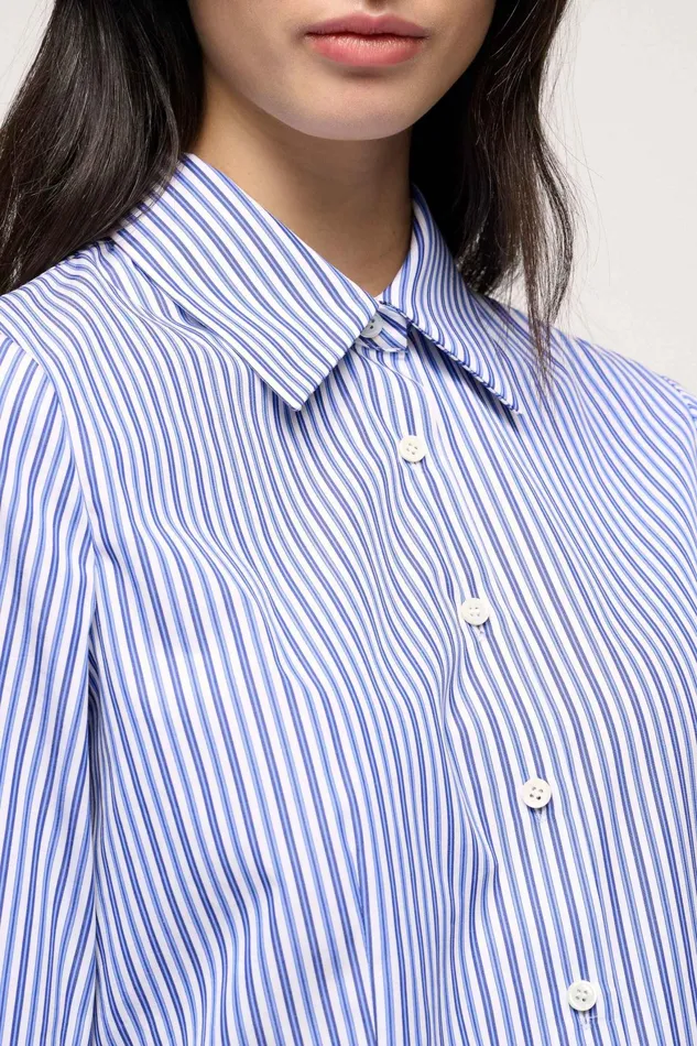Luisa Spagnoli Blouses And Shirts Balzello Whitelight Blue 8211 Women Luisa Spagnoli Blouses And Shirts Balzello Whitelight Blue 8211 Women