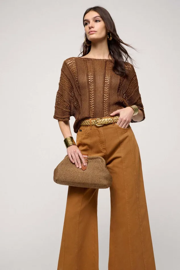 Luisa Spagnoli Knitwear Cerniera Tobacco 8211 Women Luisa Spagnoli Knitwear Cerniera Tobacco 8211 Women