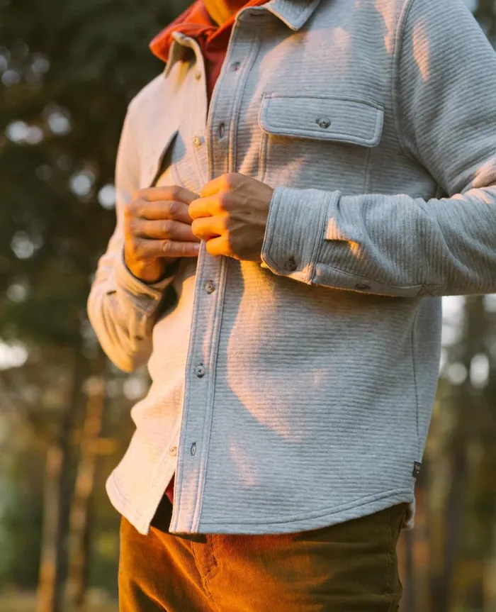 Men039s Moonwake Long Sleeve Shirt Heather Grey ToadandCo Shirts