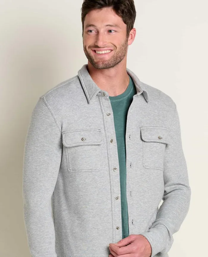 Men039s Moonwake Long Sleeve Shirt Heather Grey ToadandCo Shirts