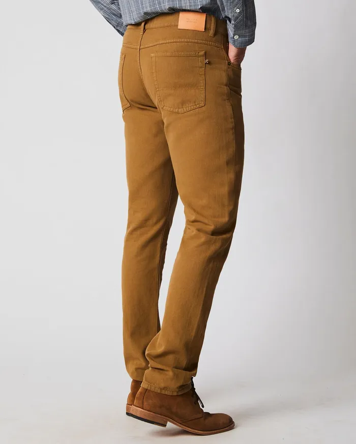 Men Bottoms Billy Reid Cotton Linen 5 Pocket Pant Dark Tan