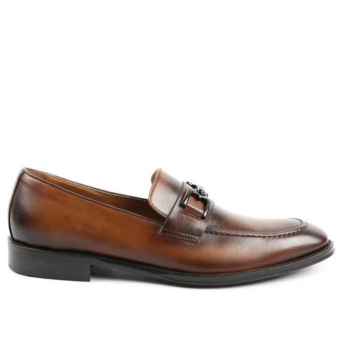Men Bruno Magli Dress Shoes Alpha Classic Bit Leather Loafer 8211 Cognac