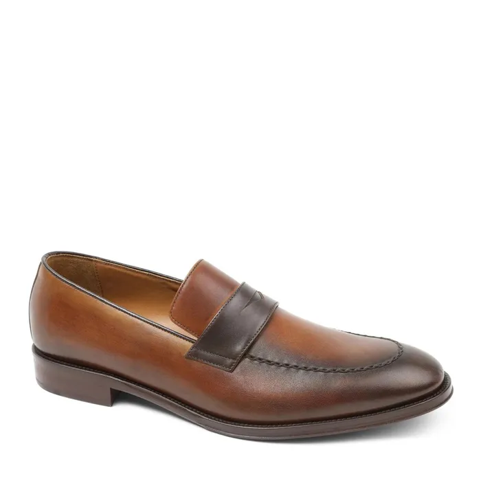 Men Bruno Magli Dress Shoes Arezzo Burnished Penny Loafer 8211 CognacDark Brown Men Bruno Magli Dress Shoes Arezzo Burnished Penny Loafer 8211 CognacDark Brown