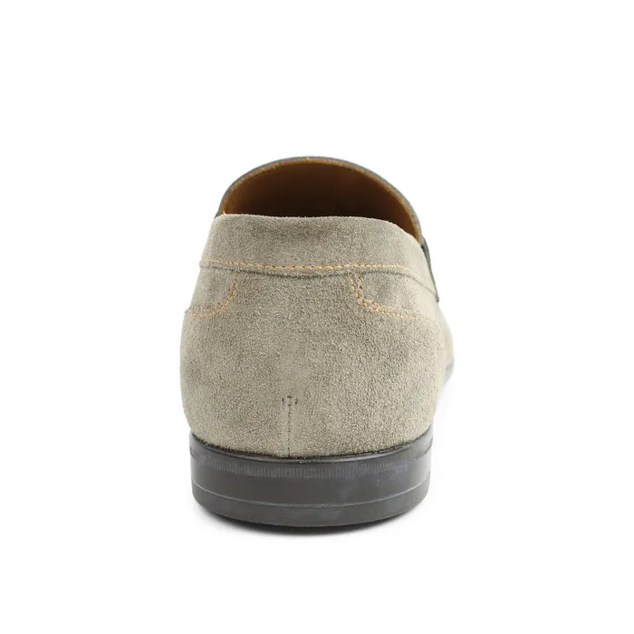 Men Bruno Magli Dress Shoes Silas Suede Loafer 8211 Taupe