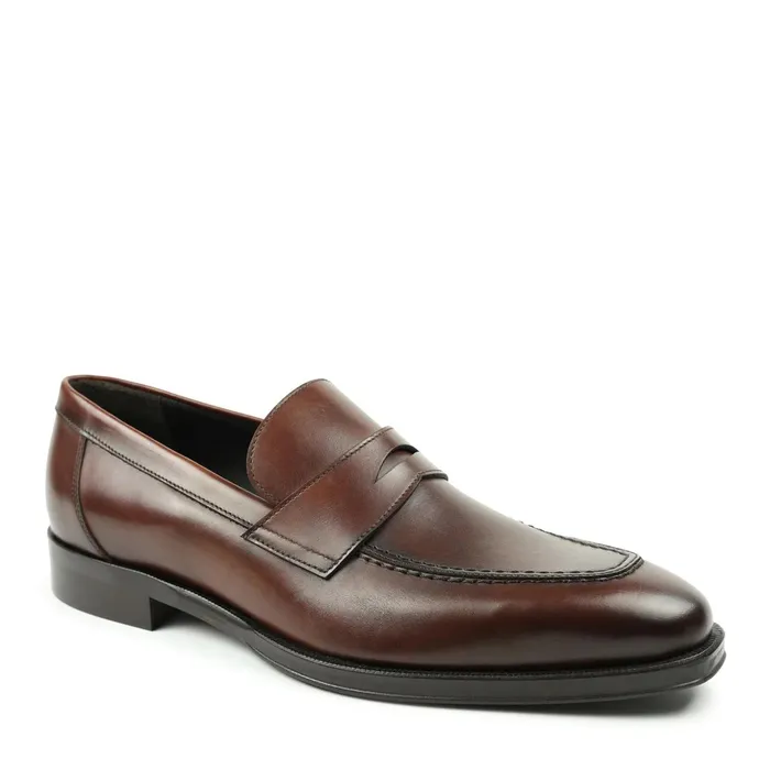 Men Bruno Magli Loafers and Slipons Nathan Penny Loafer 8211 Rust