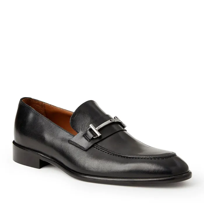 Men Bruno Magli Loafers and Slipons Sante Double Gore Classic Bit Leather LoaferBlack