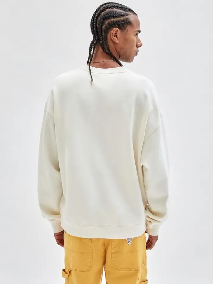 Men GUESS Hoodies and Sweaters GUESS Originals Classic Crewneck Sandy Shore