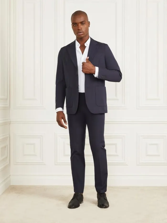 Men GUESS Jackets and Coats Gary Patch Blazer Bleu lgant