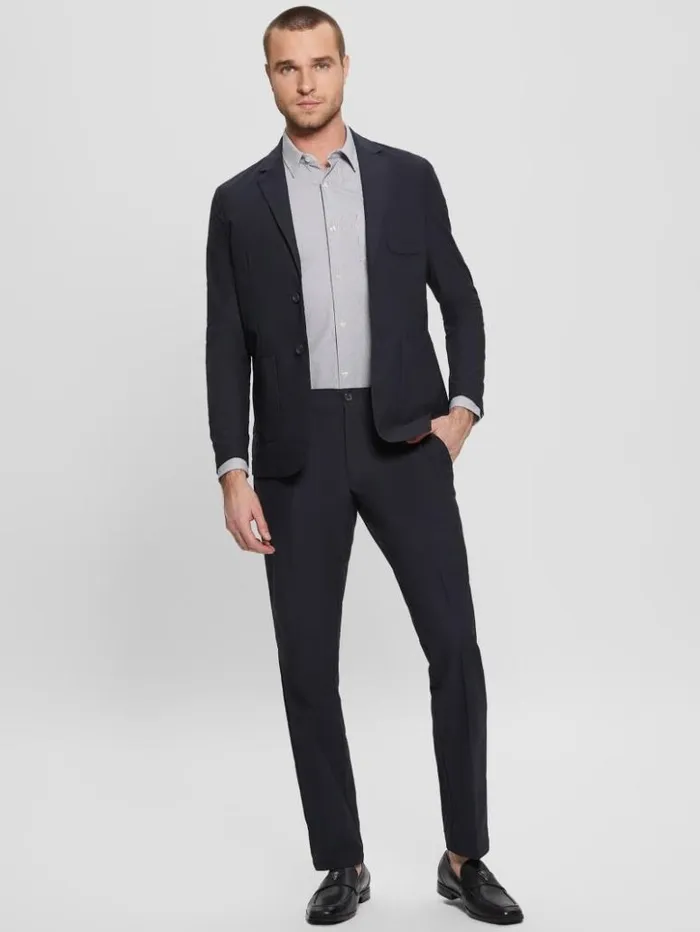 Men GUESS Jackets and Coats Myron TechStretch Blazer Bleu lgant