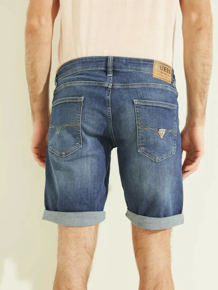 Men GUESS Jeans and Denim Eco Sonny Denim Shorts Carry Mid