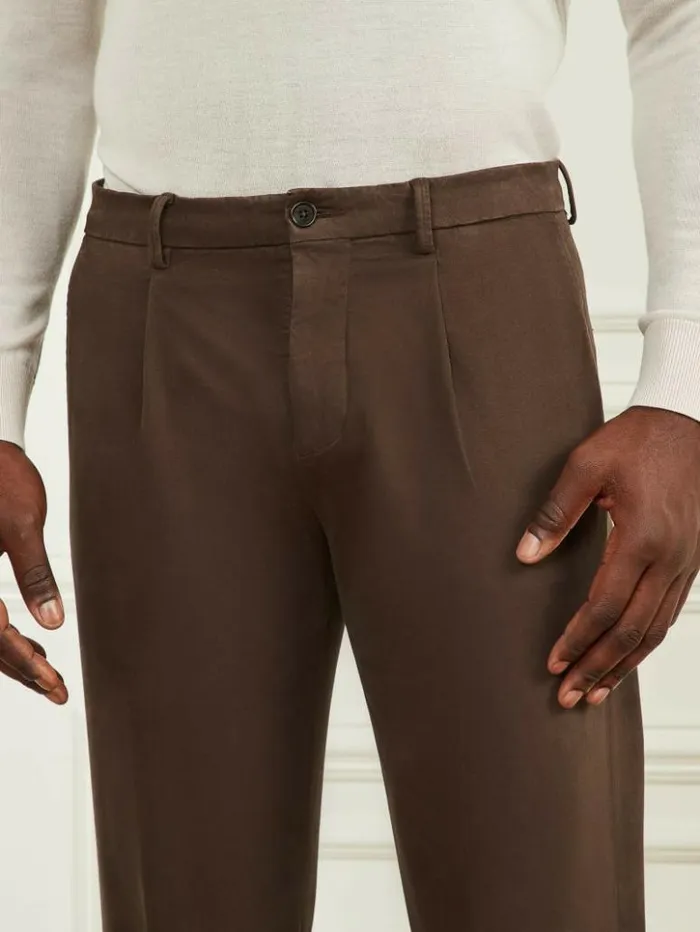 Men GUESS Pants and Shorts Ethan Twill RollUp Chino Pant Chocolate Brownie