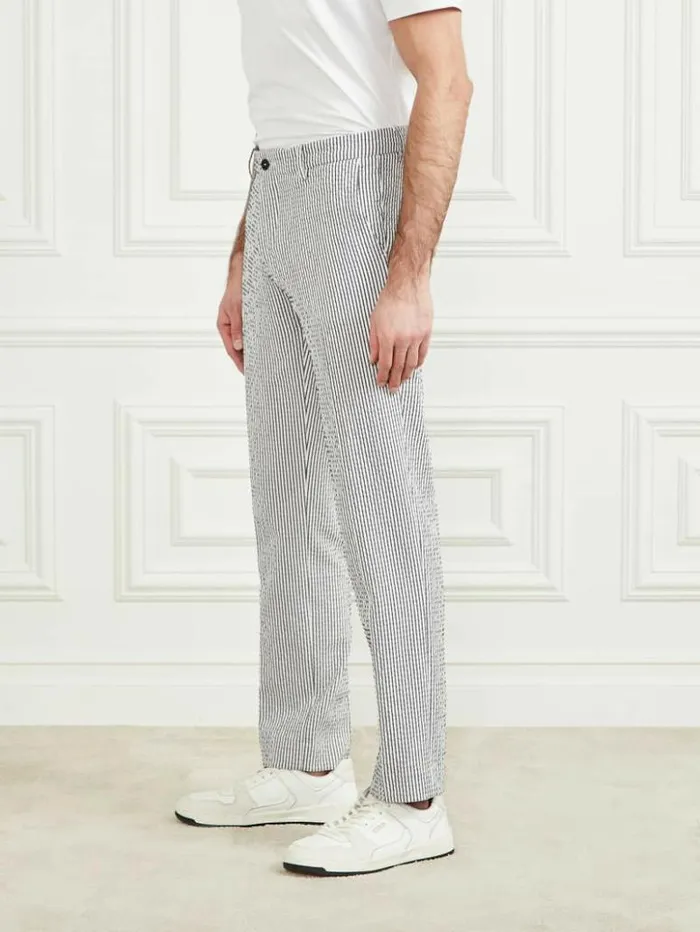 Men GUESS Pants and Shorts Urban Chino Pant Whitenavy Stripes
