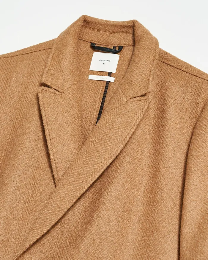 Men Jackets and Outerwear Billy Reid Officers Coat Camel