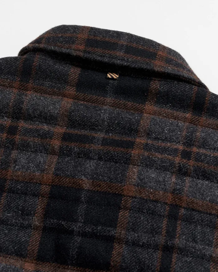 Men Jackets and Outerwear Billy Reid Theo Shirt Jacket Blackcharcoal