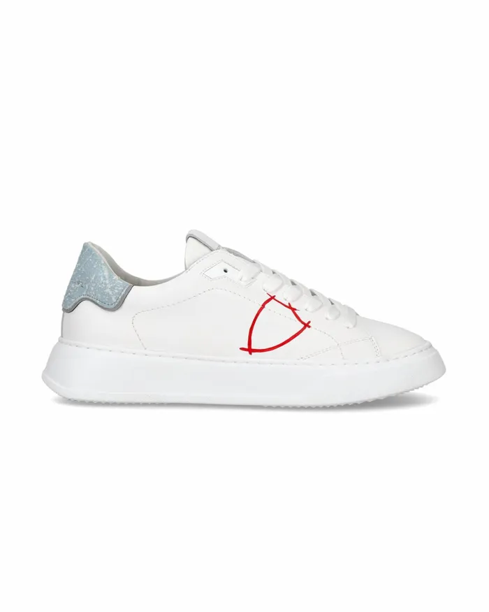 MenKids Temple Sneakers WhiteRed Shoes Paris Philippe Model Paris Casual