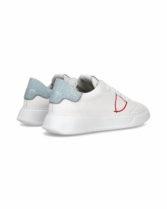 MenKids Temple Sneakers WhiteRed Shoes Paris Philippe Model Paris Casual