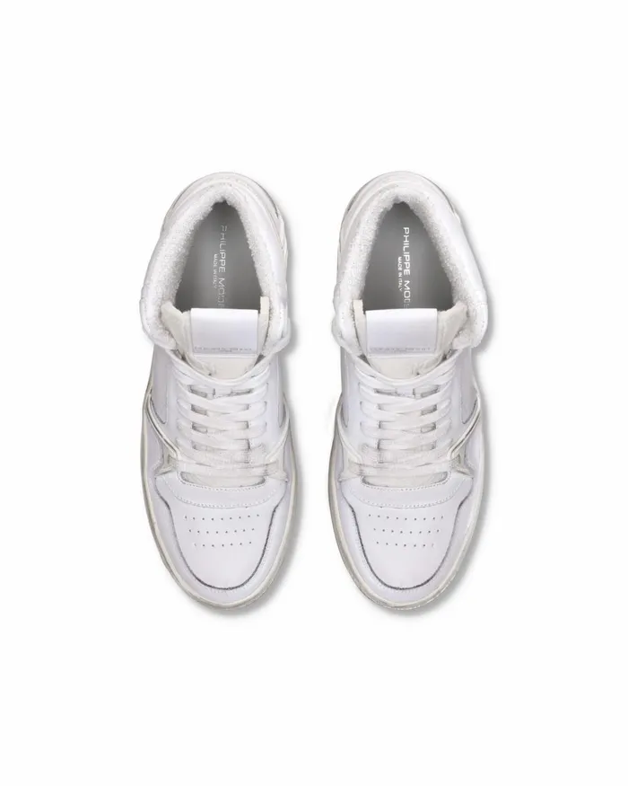 Men La Grande High Sneakers White Shoes Philippe Model Paris Street