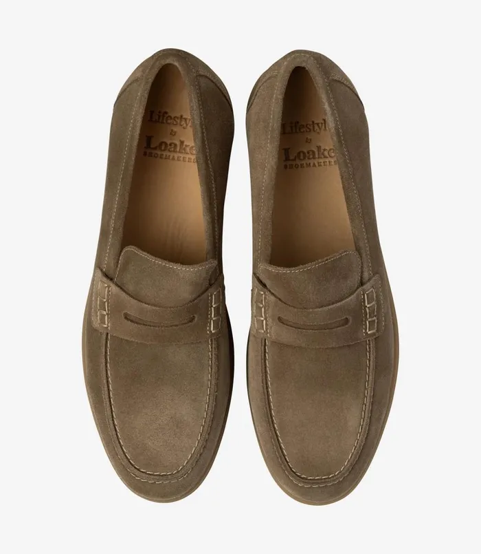 Men Lucca Flint Suede Loake Loafers