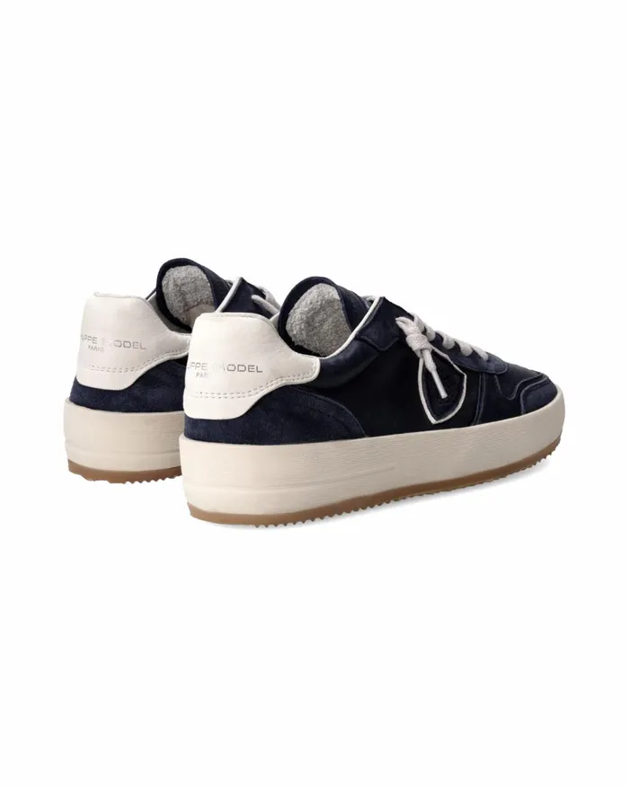 Men Nice Sneakers Blue Shoes Philippe Model Paris Casual