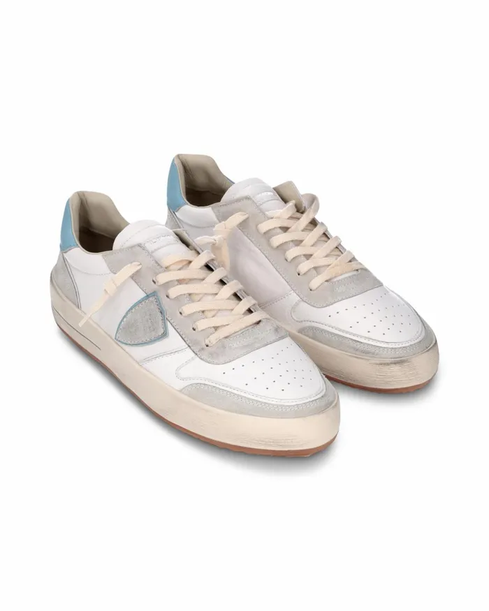 Men Nice Sneakers WhiteBlue Shoes Paris Philippe Model Paris Casual