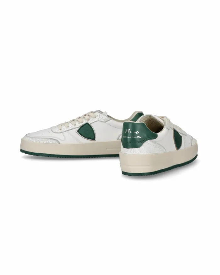 Men Nice Sneakers WhiteGreen Shoes Paris Philippe Model Paris Casual