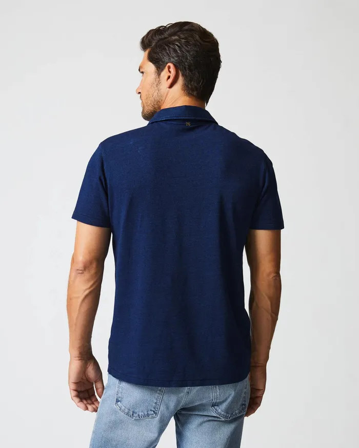 Men Polos Tees and Henleys Billy Reid Indigo Polo Dark Indigo