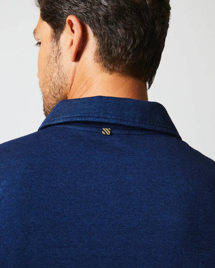 Men Polos Tees and Henleys Billy Reid Indigo Polo Dark Indigo