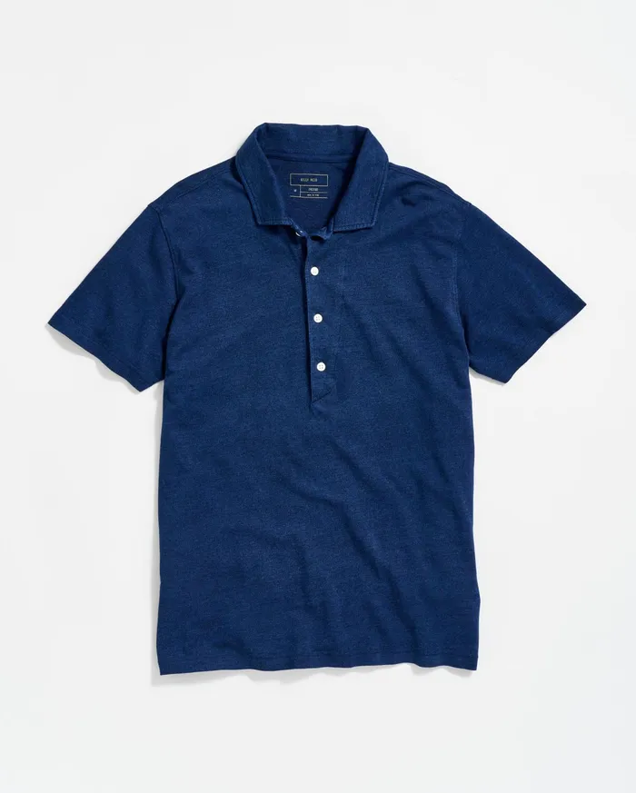 Men Polos Tees and Henleys Billy Reid Indigo Polo Dark Indigo