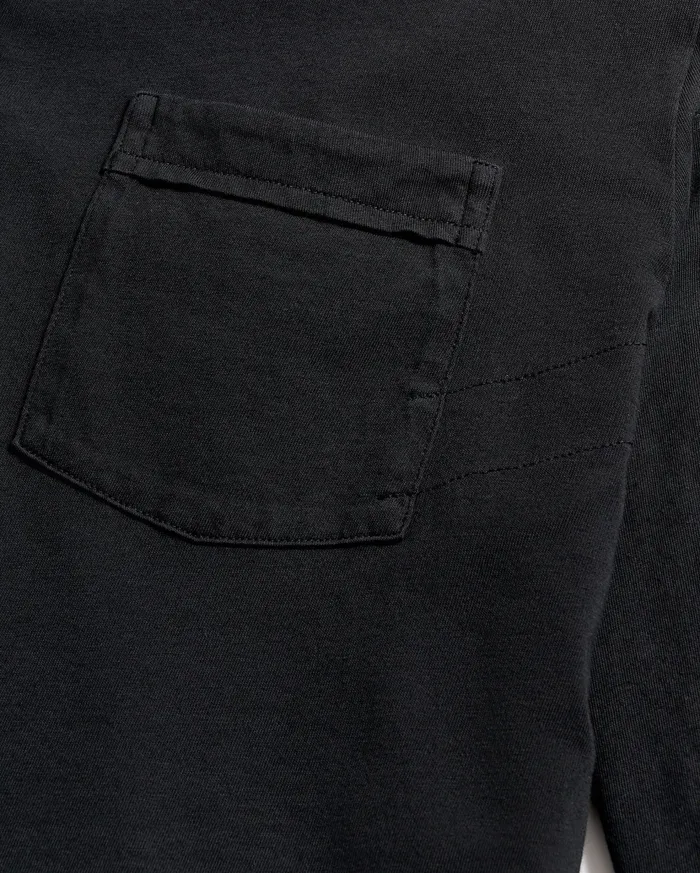 Men Polos Tees and Henleys Billy Reid Long Sleeve Pensacola Polo Black