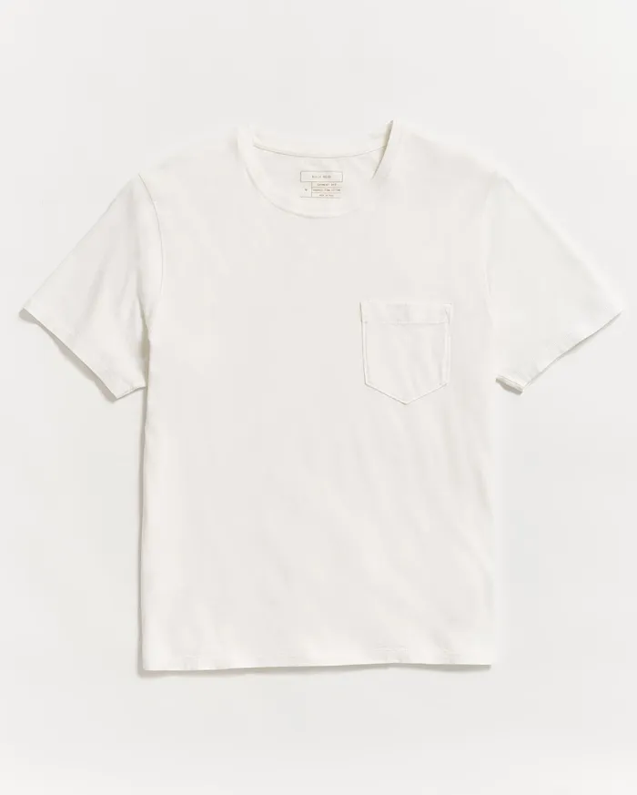 Men Polos Tees and Henleys Billy Reid Washed Tee White