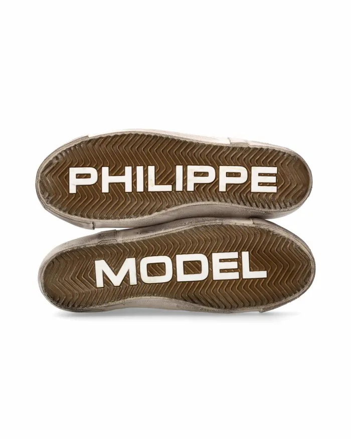 Men Prsx Sneakers WhiteYellow Shoes Philippe Model Paris Casual