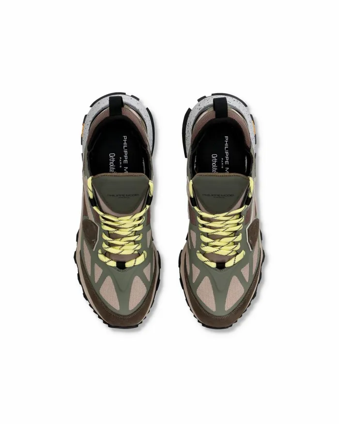 Men Rivoli Sneakers Khaki Green Shoes Philippe Model Paris Street