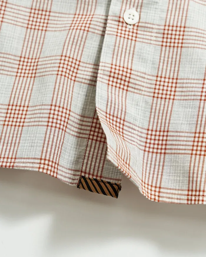 Men Shirting Billy Reid Melange Grid Plaid Tuscumbia Shirt Hidden Bd Greyginger