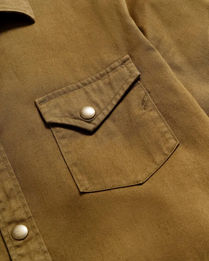 Men Shirting Billy Reid Shoals Twill Shirt Slate Green