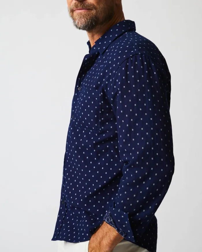 Men Shirting Billy Reid Tuscumbia Shirt Indigowhite