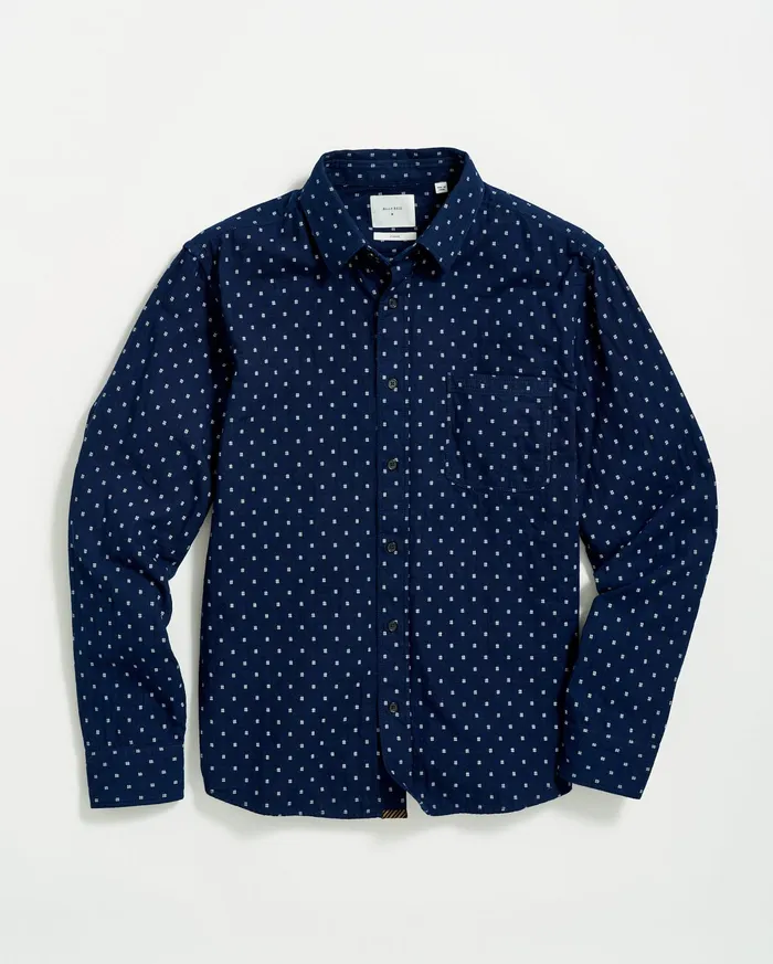 Men Shirting Billy Reid Tuscumbia Shirt Indigowhite