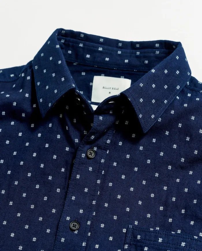 Men Shirting Billy Reid Tuscumbia Shirt Indigowhite