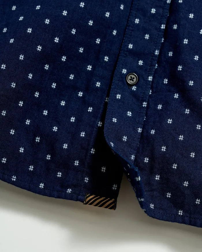 Men Shirting Billy Reid Tuscumbia Shirt Indigowhite