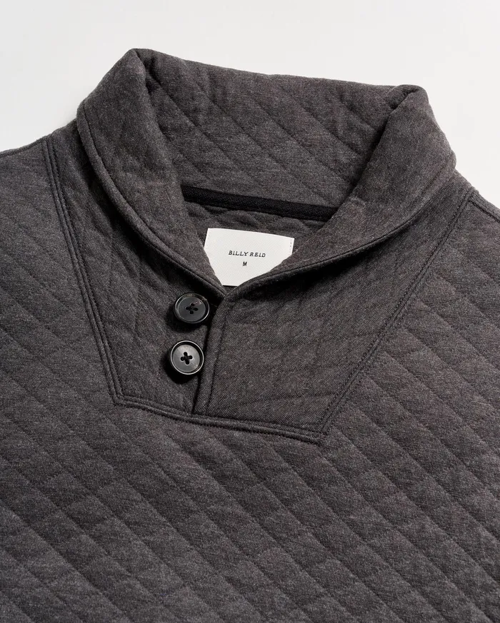 Men Sweaters and Sweatshirts Billy Reid Diamond Quilt Shawl Black