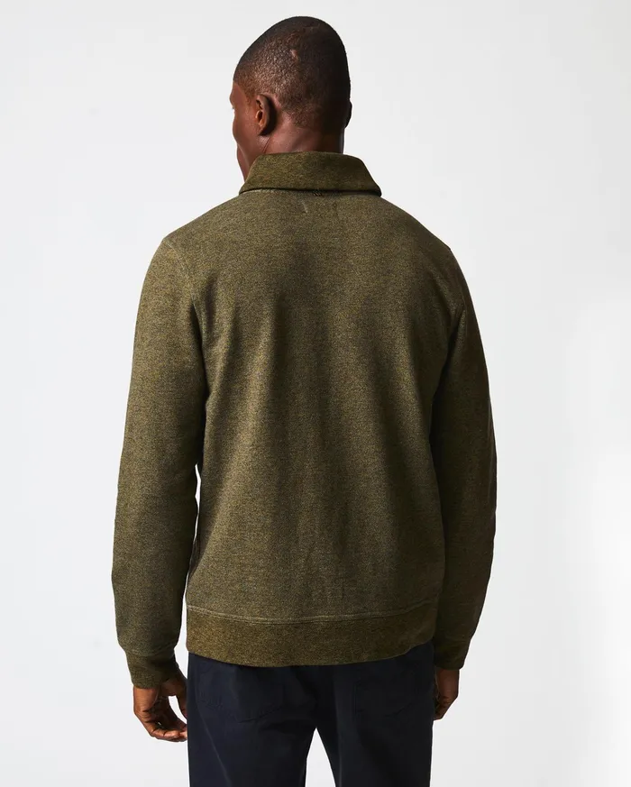 Men Sweaters and Sweatshirts Billy Reid Mouline Shawl Pullover Olive