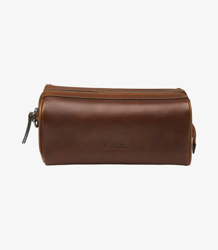 Men Thames Wash Bag Brown Loake Overnight and Wash Bags