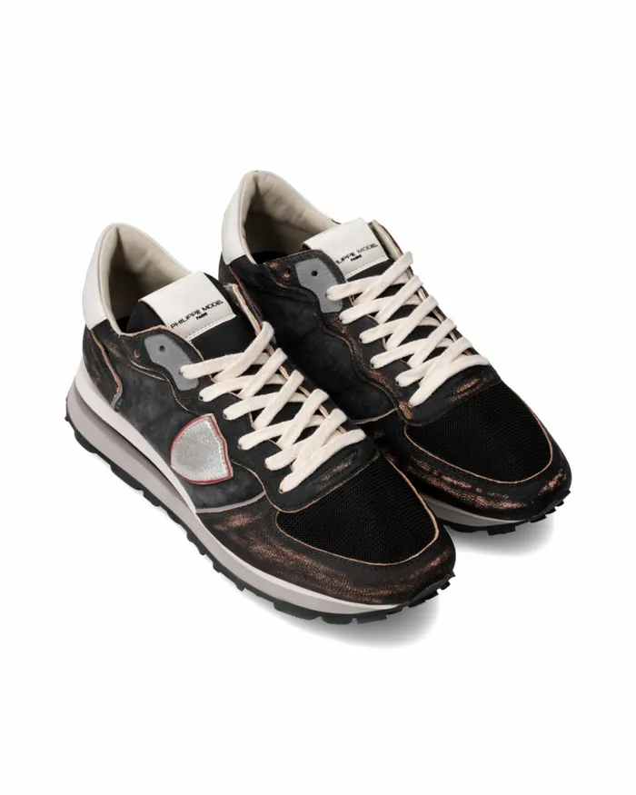 Men Tropez Haute Sneakers Black Shoes Philippe Model Paris Running